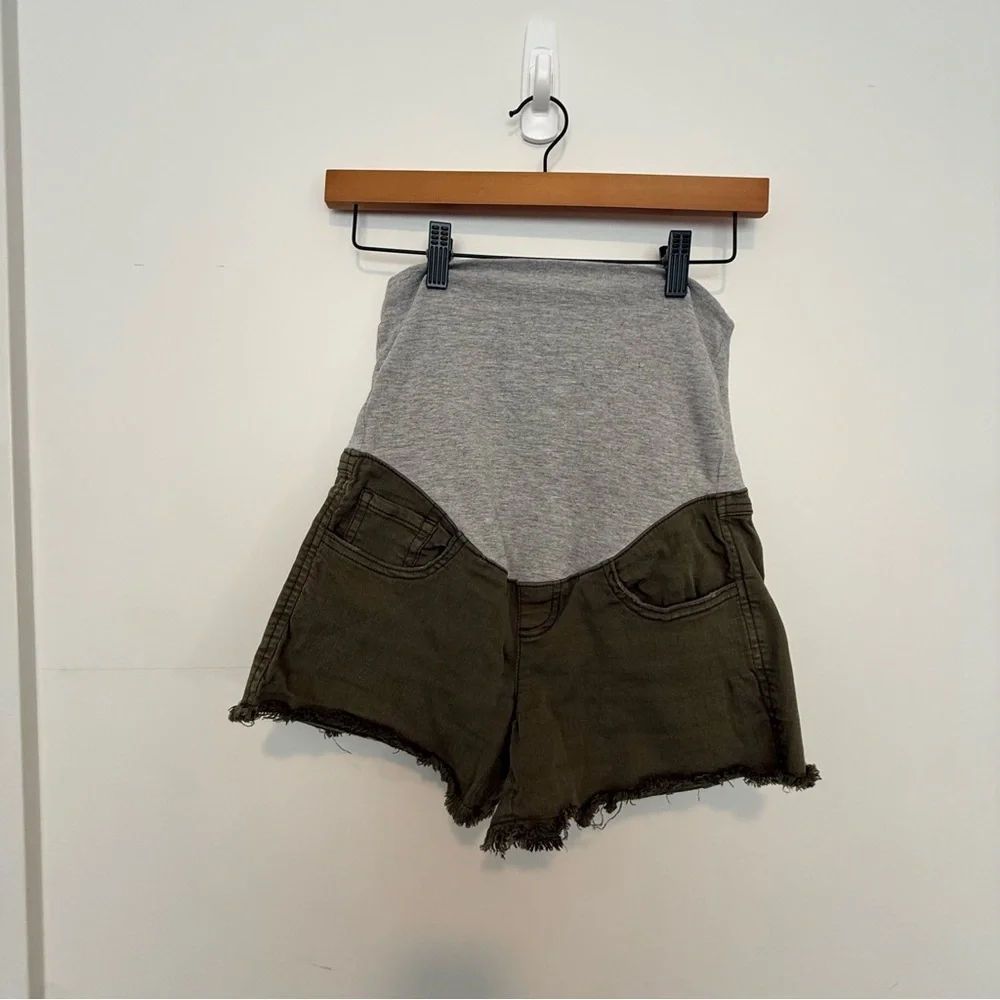 Thyme maternity Gray and Olive Women's Shorts XS - Picture 1 of 3